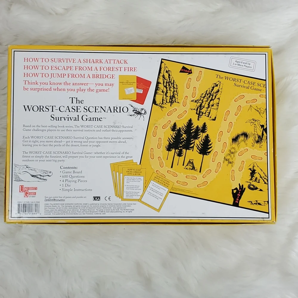 Vintage 2001 University Games The Worst Case Scenario Survival Game